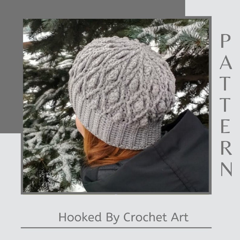 Crochet Hat Rhombuses Crochet Pattern for Women Crochet Beanie Crochet Hat