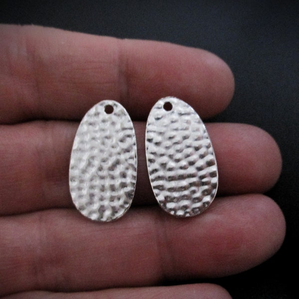 Hammered Silver Earrings Etsy
