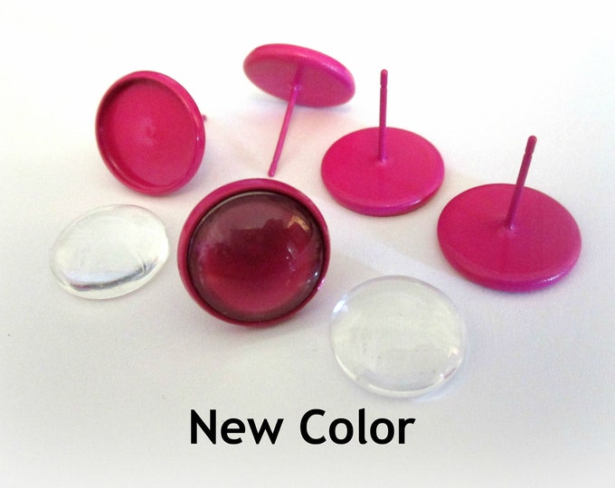 10-Pack Oval Pendant Trays With Glass Dome & Ball Chain - Carved Rose Settings