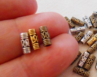 BULK 50 Spacer ring beads silver plated FS245