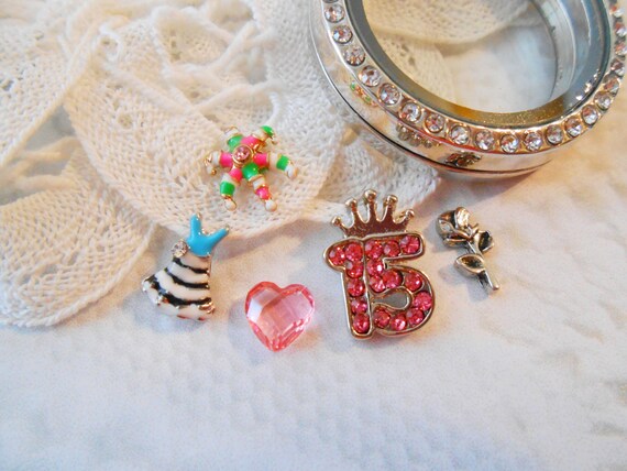 15 quinceanera BIRTHDAY Floating Charm for Living Memory Locket BUY 5 GET 2 FREE 15 quinceanera BIRTHDAY Floating Charm for Living Memory Locket BUY 5 GET 2 FREE