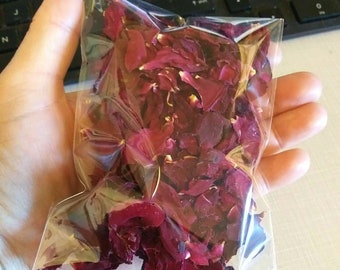 Red Dried Rose Petals Natural Real Dried Flowers for Bottle Neckaces, Resin  Jewelry, Soap, Bath Salt, Bath Bombs, Cabochon Pendants RED 