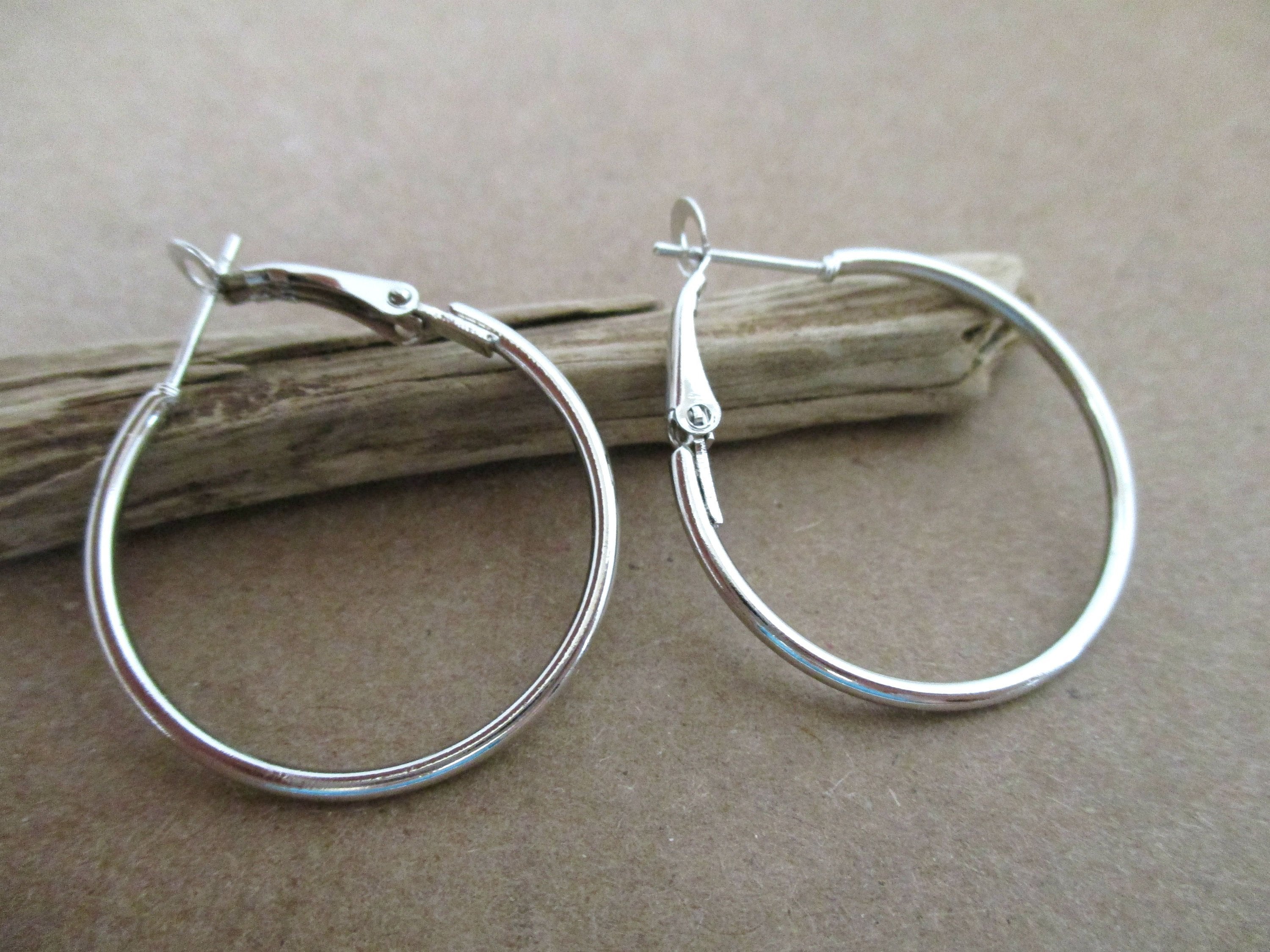 20 x Antique Silver Chandelier Heart Earring Hook Findings Earring Hoops