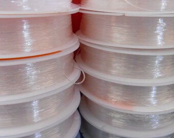 Clear Polyurethane Elastic Cord: Beading String for Stretch Bracelets (0.6mm)