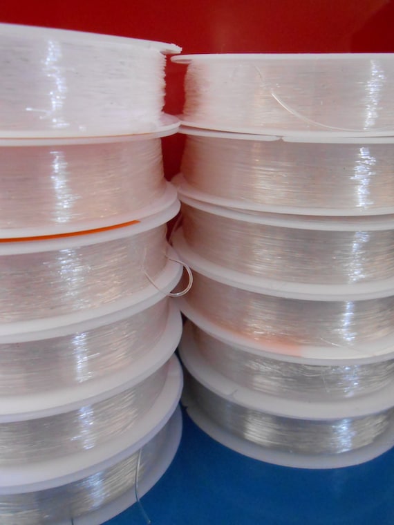 Clear Polyurethane Elastic Cord: Beading String for Stretch Bracelets (0.6mm)