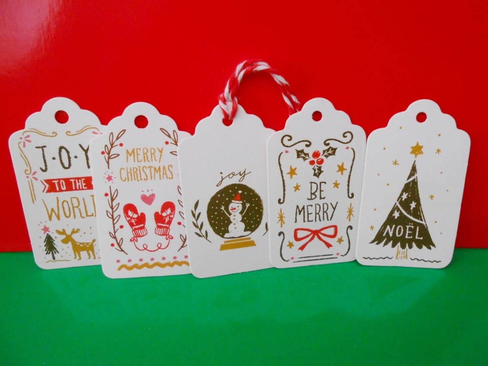10 Christmas Gift Tags DIY Christmas Hang Tags Christmas Etsy
