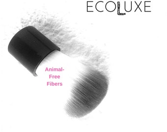 Mineral Makeup Brush- Cruelty-Free skincare- Kabuki Brush/ highlighter makeup, finishing powder, translucent, bronzer/ vegan cosmetics