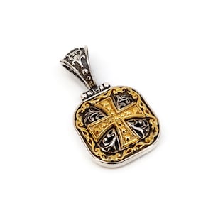 Byzantine Pendant Laskaridis Sterling Silver 925 Gold Plated