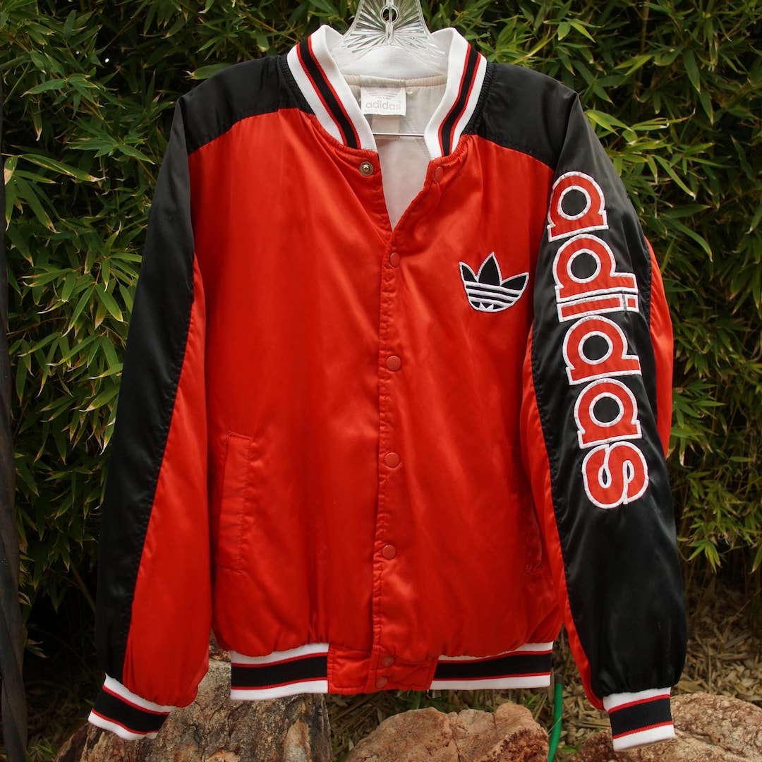 Vintage 80s Adidas Big Trefoil Logo Leaf Jacket Hip Hop Vintage 80s Adidas Big Trefoil Logo Leaf Jacket Hip Hop