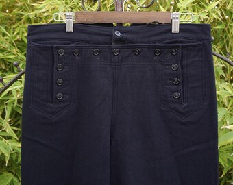 30 31 US Navy 13 Button Cracker Jack Pants USN Trousers Vintage 