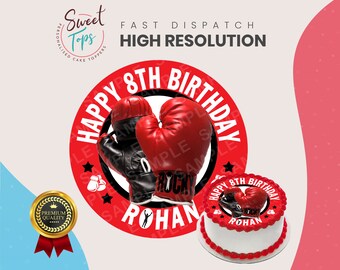 Boxing Cake Topper Etsy