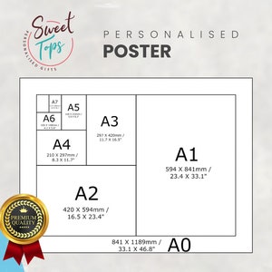 Personalised Custom Picture Poster Printing A0 A1 A2 A3 A4 (Satin Finish)
