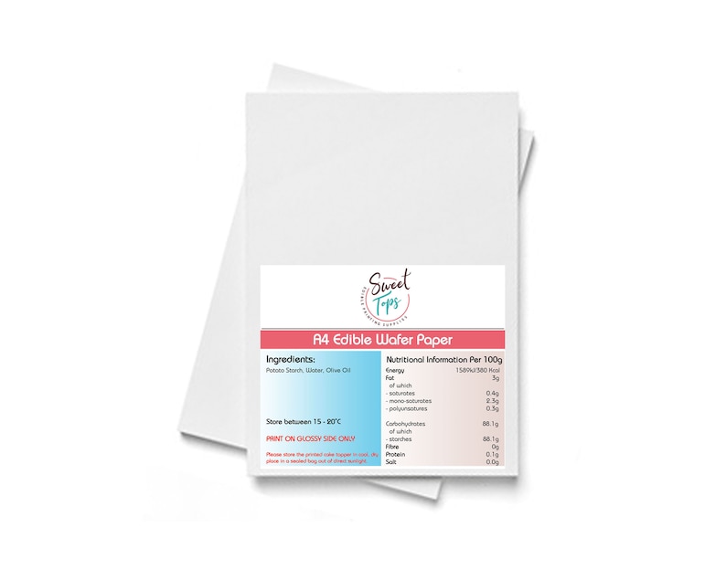 25x Edible Wafer Paper (Rice Paper) for Printing | A4 Pack | High Quality