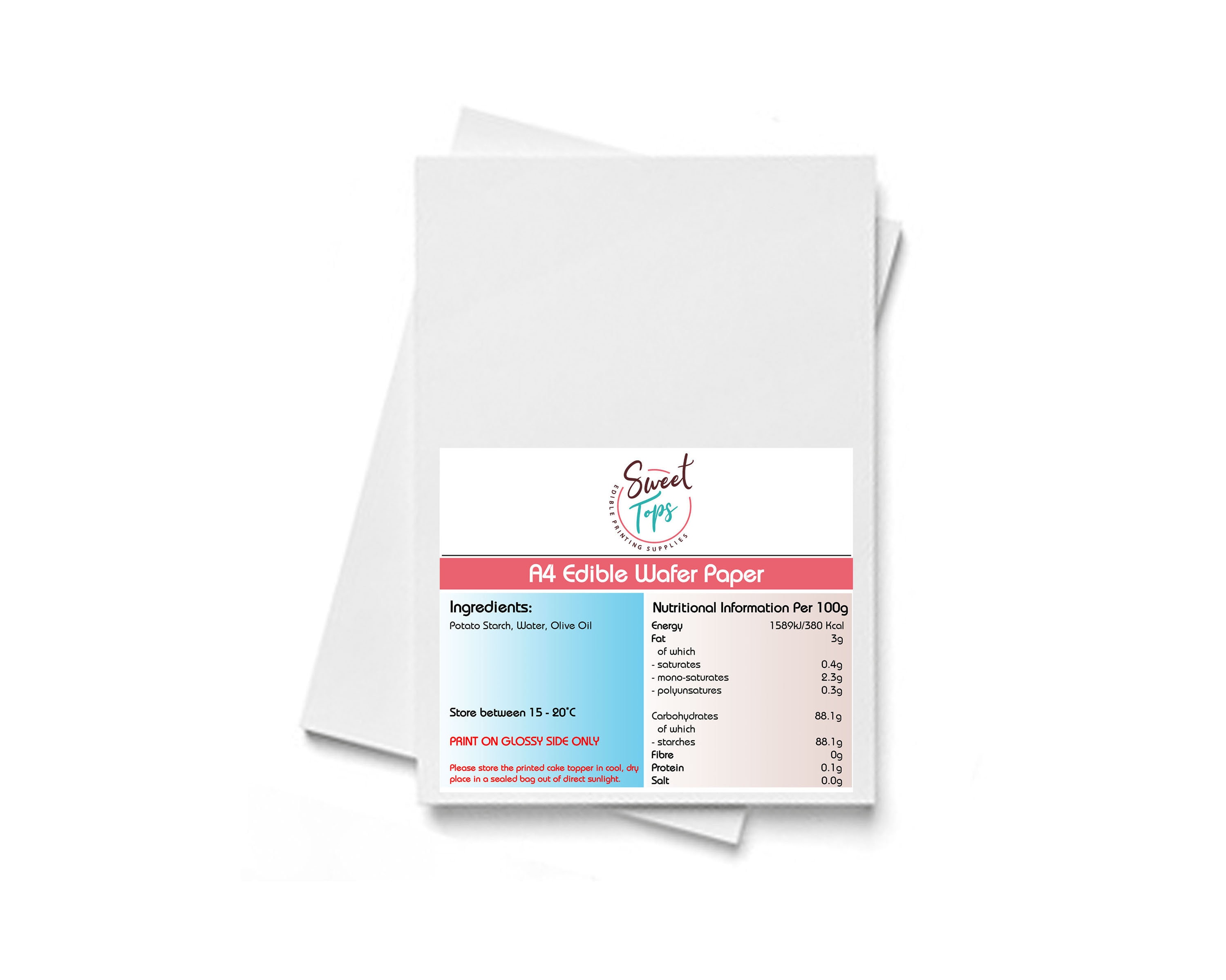 25x Edible Wafer Paper (Rice Paper) for Printing | A4 Pack | High Quality