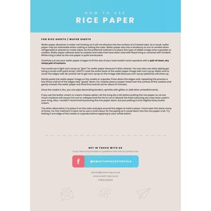25x Edible Wafer Paper (Rice Paper) for Printing | A4 Pack | High Quality Rice Paper Instructions