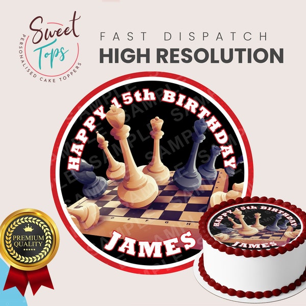 Chess Cake Topper Etsy