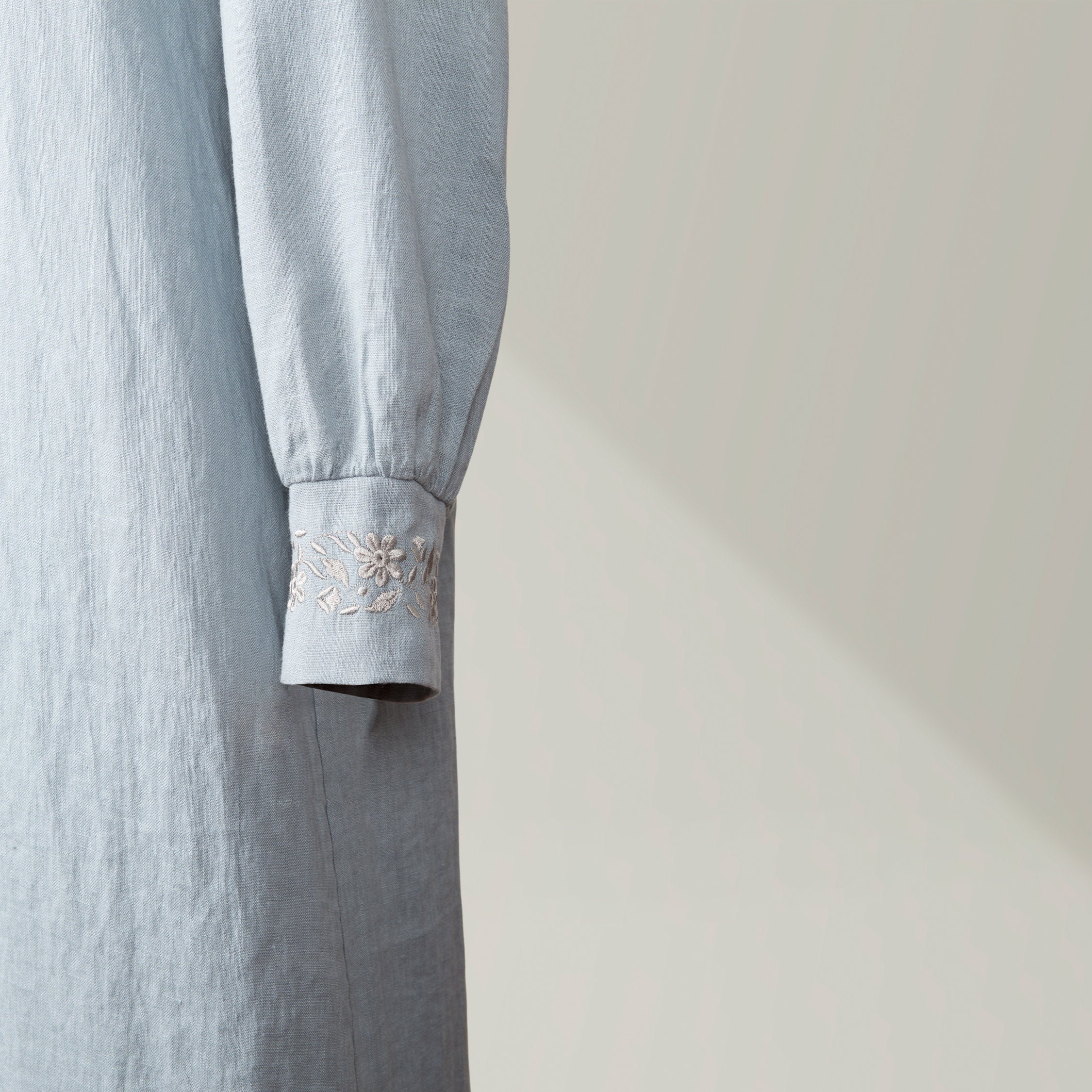 Linen Funeral Dress for the Deceased / Embroidery Funeral Linen Dress