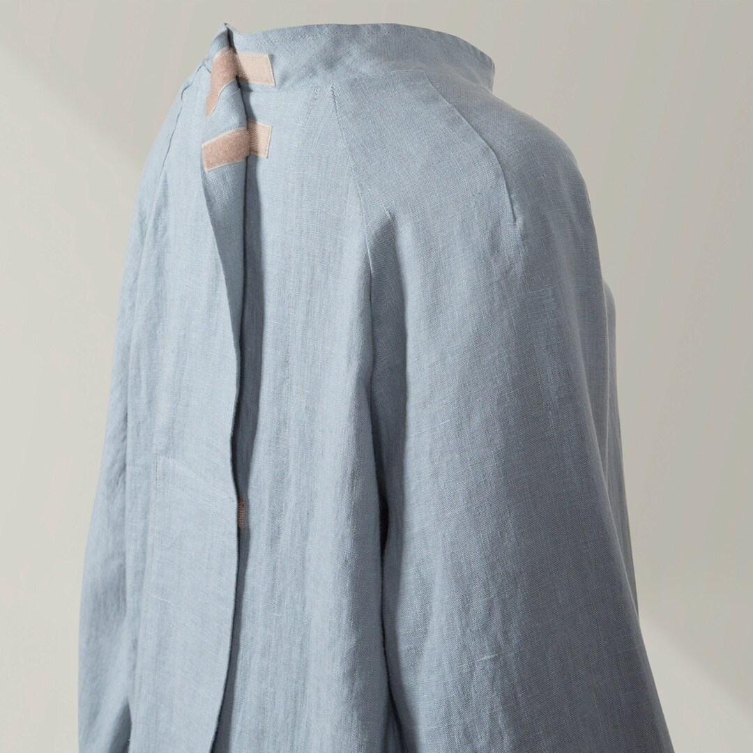 Linen Funeral Dress for the Deceased / Embroidery Funeral Linen Dress