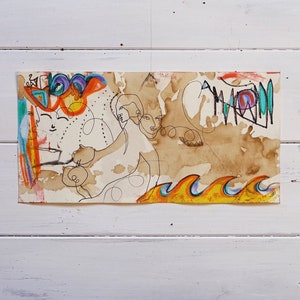 Pintura original "Devaneio, sonhos, imagens de sonho" - Compre desenho de pintura colorida diretamente do artista Holger Barghorn - Oferta da loja
