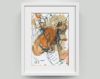 Unique DIN A4 - Modern artist paintings, paintings, drawings, abstract and figurative original art