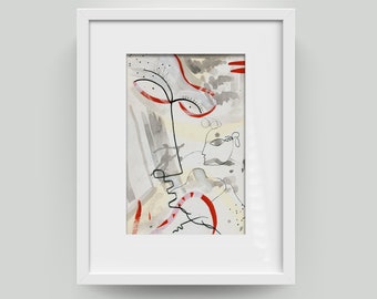 Unique 30/20 cm (11.8/7.87 inch) Picture on cardboard, "fantasies" painting Original painting drawing / murals, art modern