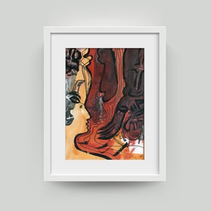 Unique DIN A4 - Art original abstrait et figuratif, peinture, dessins, portrait, images d’artistes modernes peintes et dessinées