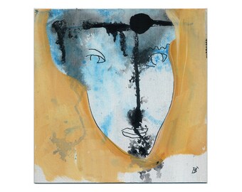 Image "Caught Cold" 20/20 cm - 7.87/7.87 inch / Art, Painting, Abstract Portrait
