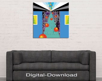 Download "Manege frei!" spielerische, magische, farbenfrohe Computergrafik... Bild von Kunst1Art / Holger Barghorn