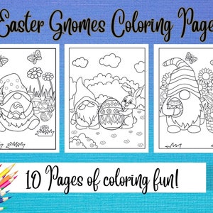 Easter Gnomes Coloring Pages
