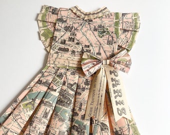what is a paper dress Paper Dress- Vintage Paris Map Dress