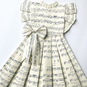 Paper Dress - Sheet Music Dress