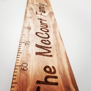 The Old School Ruler Height Chart Personalised laser engraved image 2