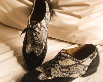 snakeskin brogues