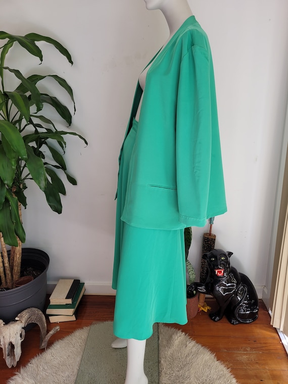 Buy Vintage Jacques Vert Made in England Bright Green Jacket and