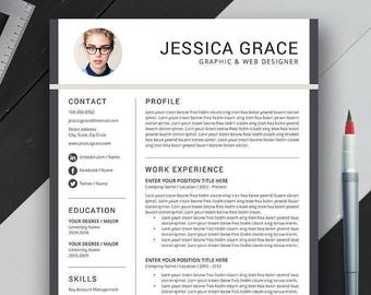 professional resume template cover letter cv template us etsy