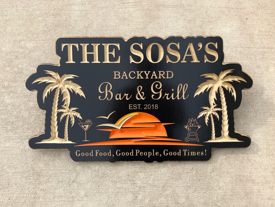 Backyard Pool Sign Outdoor Pool Signs Wood Engraved Pool Etsy