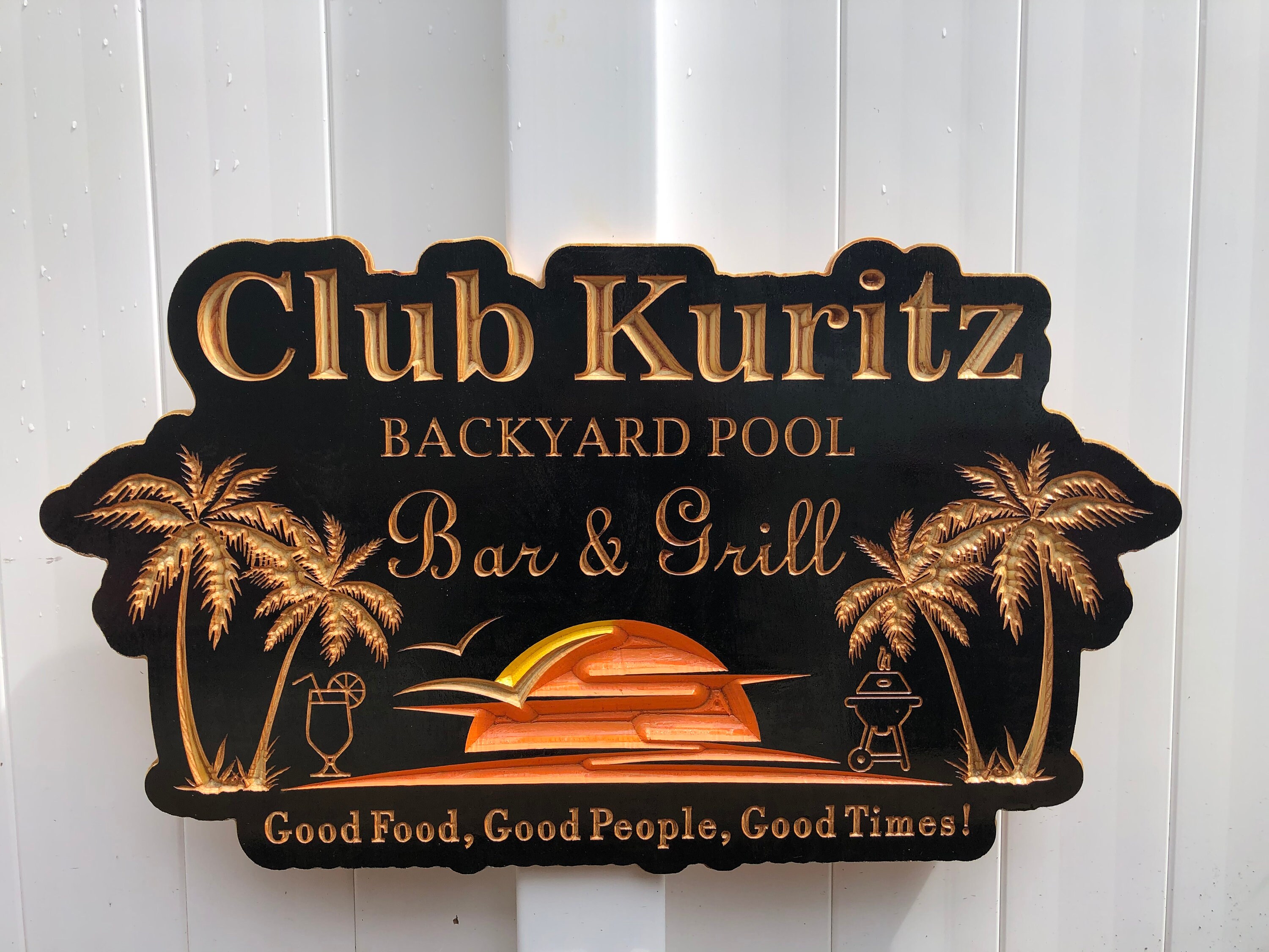 Backyard Pool Sign Outdoor Pool Signs Wood Engraved Pool Etsy