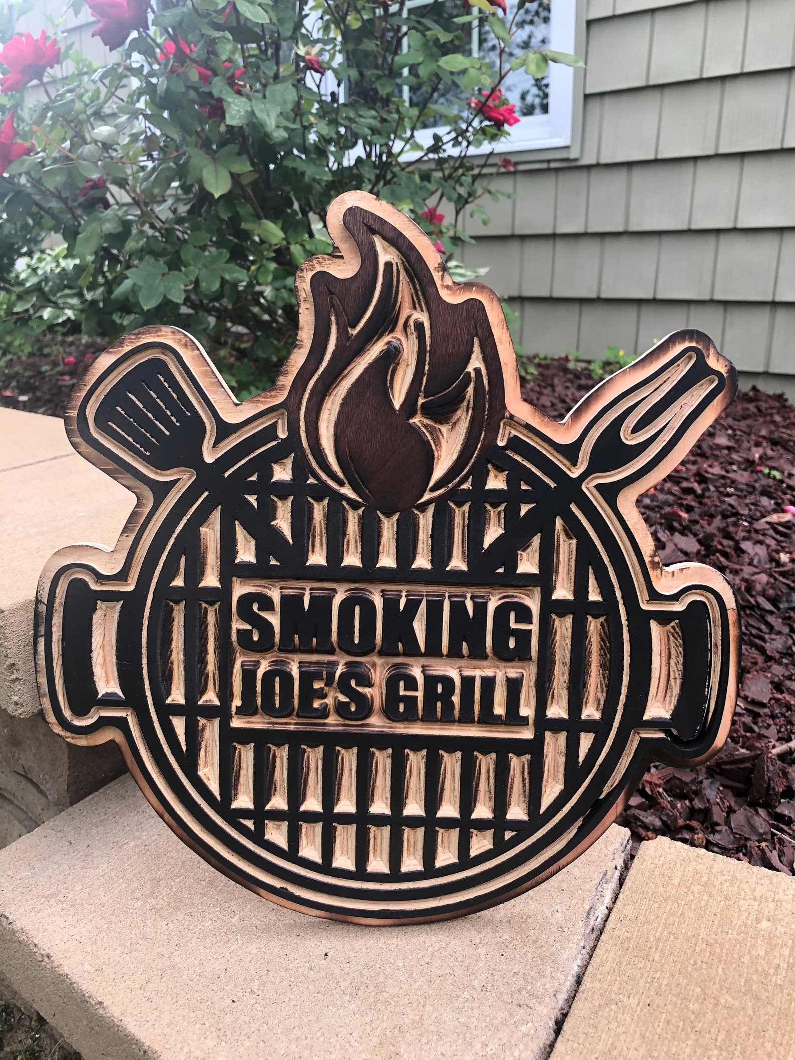 Personalized Bbq/grilling/outdoor Kitchen Birchwood Sign for Etsy