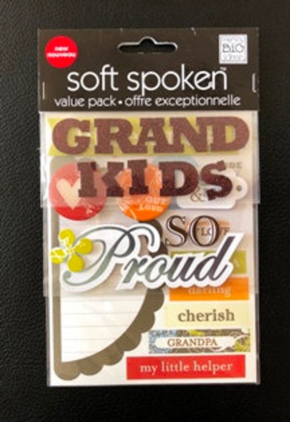 me /& my BIG ideas Soft Spoken Themed Embellishments Grandma