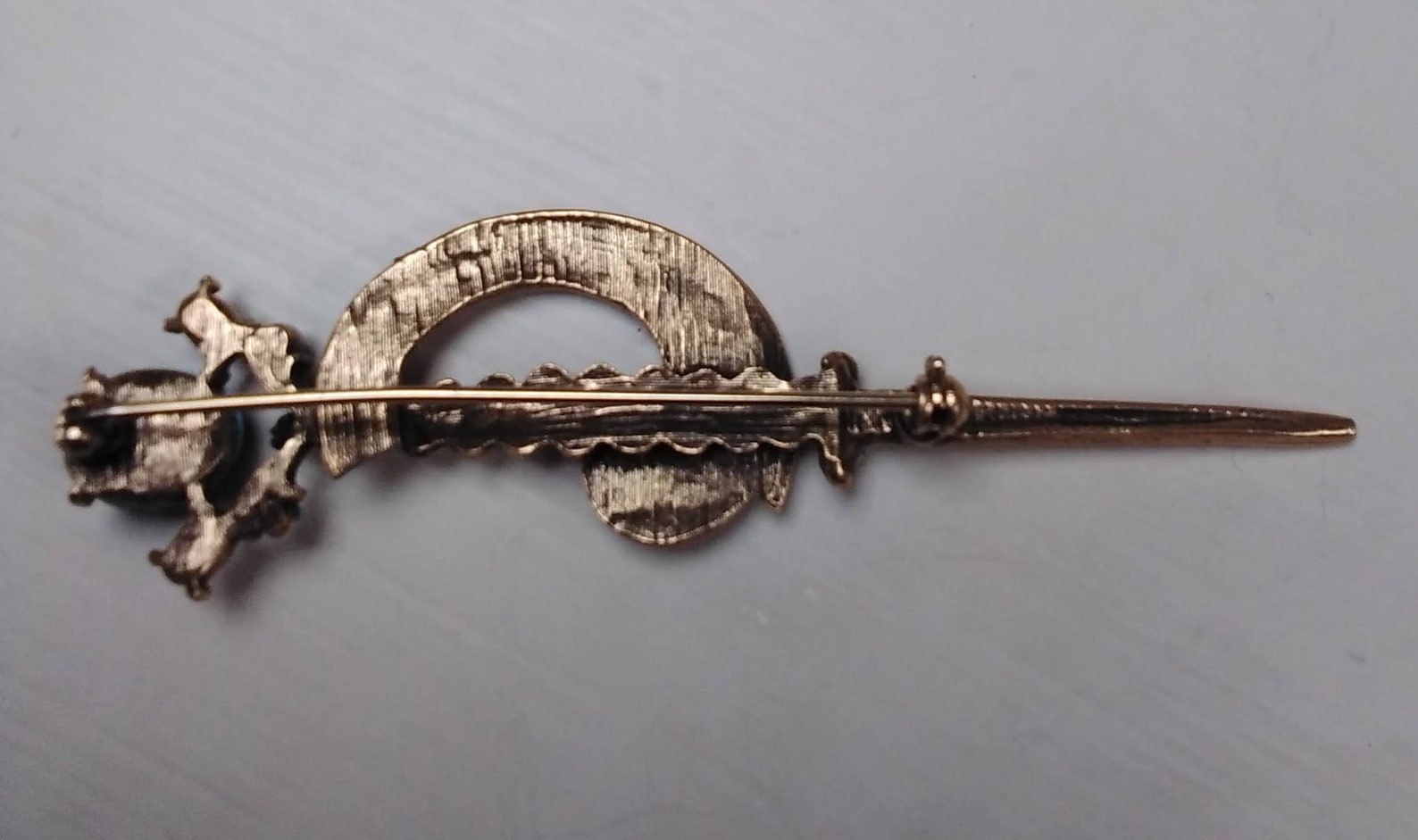 Sword pin vintage statement brooch // unisex large brooch | Etsy