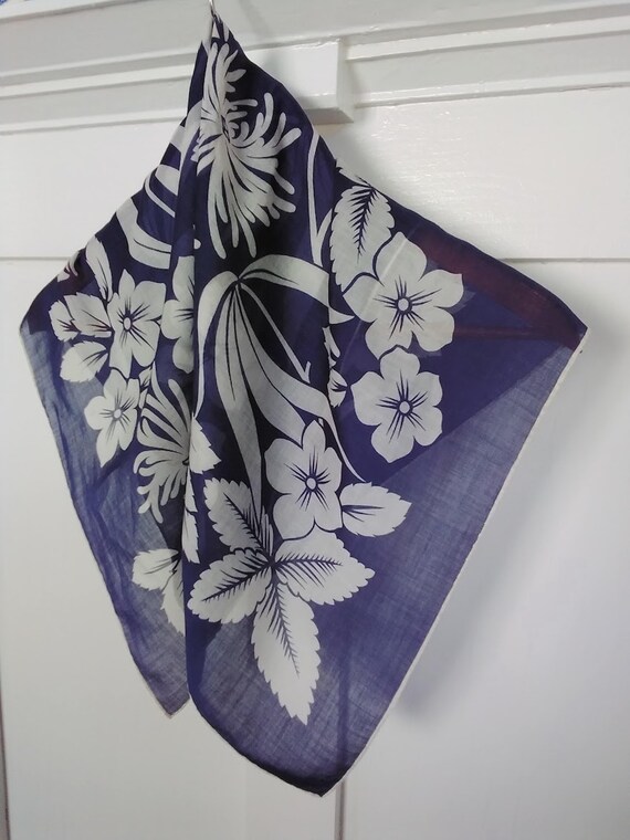 Vintage Swiss Kreier Floral Flower Garden Swiss Handk… Gem