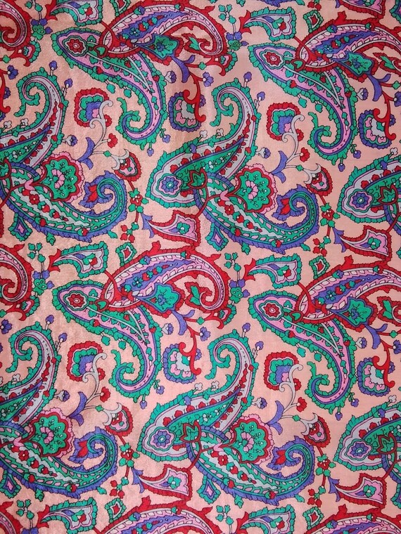 Vivid paisley silk scarf, vintage 80s by Specialt… - image 5