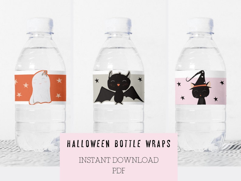 Halloween Water Bottle Labels Halloween Birthday Water Label Etsy