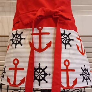 Anchors  Nautical Server 3 pocket apron
