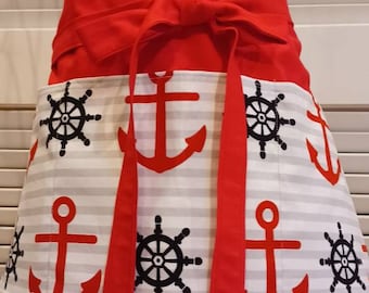 Anchors  Nautical Server 3 pocket apron