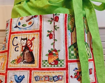 School 3 pocket Waitress teacher server Vendor half waist apron