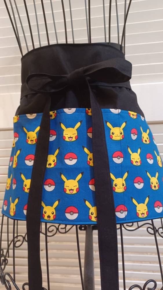 Pokémon Kawaii Aprons Pokemon Anime Toy Figure Pikachu Kitchen Accessories  Adult Kids Cosplay Costume Housework Protective Cover