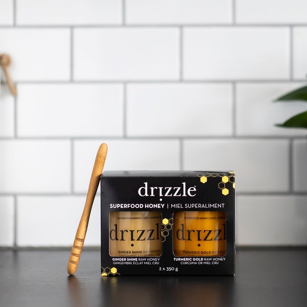 Drizzle Superfood Honey Box Set / Chef Curato, Prodotti Superfood, Attento alla Salute, Antinfiammatorio, Prodotto Sostenibile