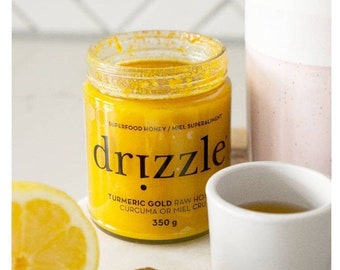 Turmeric Gold Honey | Superfood Honey, Canadian Made, Honey Gifts, Turmeric Latte, Anti-Inflammatory, Immune Boosting, Cooking Gift