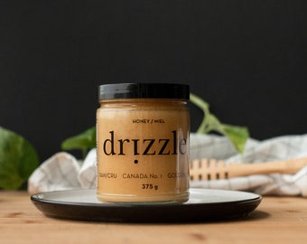 Golden Raw Honey | Drizzle Honey, Local Honey, Honey Gifts, Tea Gifts, Charcuterie, Unpasteurized, Canadian Honey, Pure Honey, Natural Honey